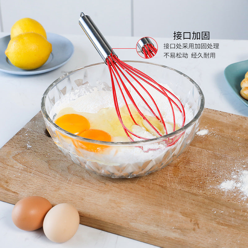 Baking tools egg beater stainless steel bold blender semi-automatic egg beater manual Mini Silicone dispenser