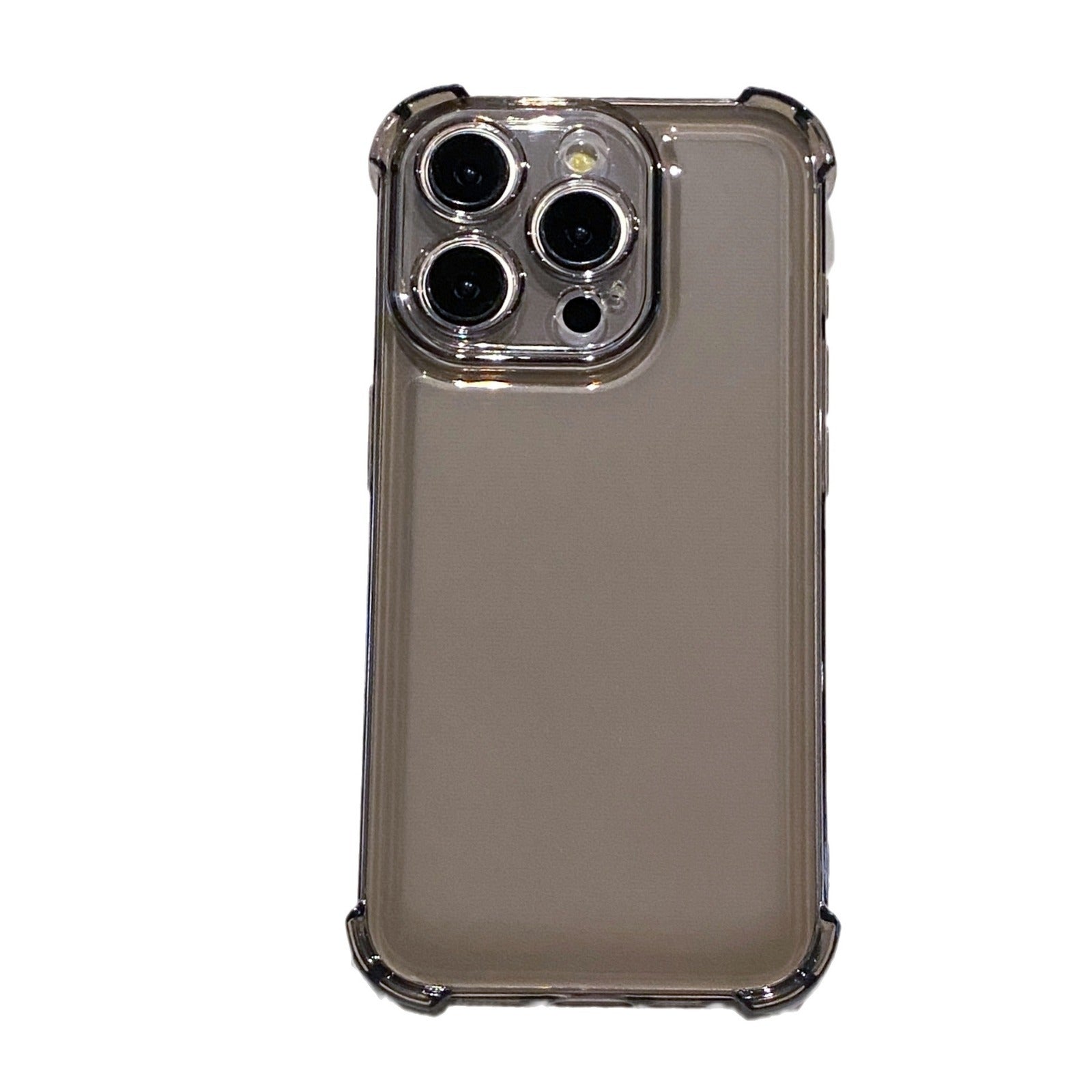 Suitable for Iphone17 Transparent Mobile Phone 15Promax Four-Corner Anti-Fall Space Shell Protective Cover Apple 16E Airbag