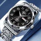 Genuine 2025 New Model Watch for Men, Fully Automatic Non-Mechanical Watch, Waterproof Stainless Steel Band, Dual Calendar Men's Watch with Luminous Feature