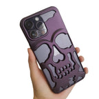 Electroplated Skull Phone Case Suitable for iPhone 17 Pro Max, Apple 16, Personalized 15, Foreign Trade 14 Protective Hard Case