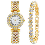 Duoduo Cross-Border Shein Popular Luxury Set Bracelet Watch with Diamonds for Women Five-Piece Gift Box Quartz Watch