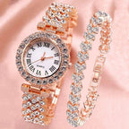 Duoduo Cross-Border Shein Popular Luxury Set Bracelet Watch with Diamonds for Women Five-Piece Gift Box Quartz Watch