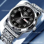 Genuine 2025 New Model Watch for Men, Fully Automatic Non-Mechanical Watch, Waterproof Stainless Steel Band, Dual Calendar Men's Watch with Luminous Feature