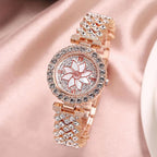 Duoduo Cross-Border Shein Popular Luxury Set Bracelet Watch with Diamonds for Women Five-Piece Gift Box Quartz Watch