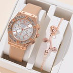 Duoduo Cross-Border Shein Popular Luxury Set Bracelet Watch with Diamonds for Women Five-Piece Gift Box Quartz Watch