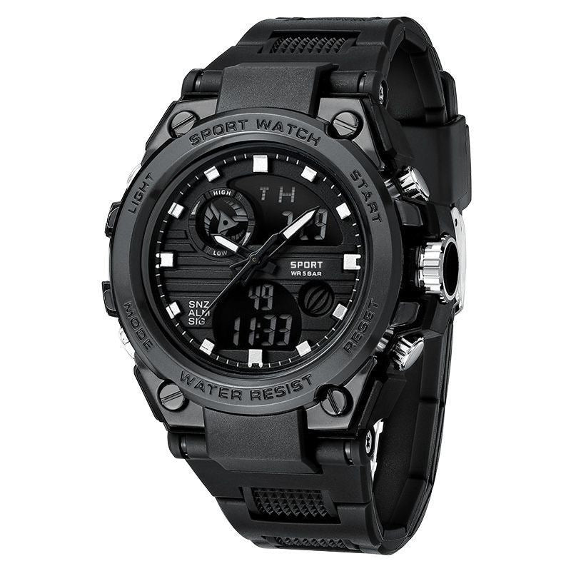 Electronic Watch for Men, Junior High School and Teenagers, Multi-Functional Sports Cross-Border Popular Men's Luminous Electronic Watch