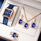 Duoduo Cross-Border Shein Popular Luxury Set Bracelet Watch with Diamonds for Women Five-Piece Gift Box Quartz Watch