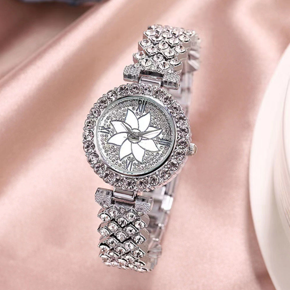 Duoduo Cross-Border Shein Popular Luxury Set Bracelet Watch with Diamonds for Women Five-Piece Gift Box Quartz Watch