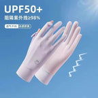 Sun Protection Gloves for Women, Uv Protection, Driver's Ice Silk Anti-Slip Gloves for Cycling, Driving, and Riding, Upf50+