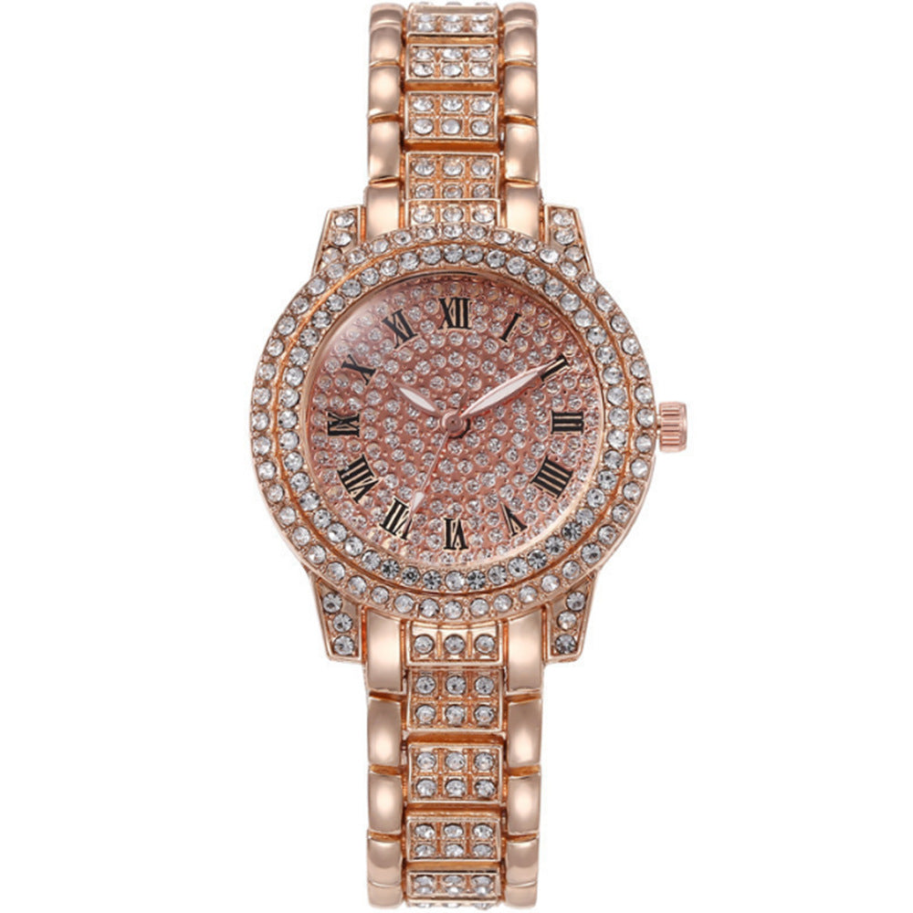 Duoduo Cross-Border Shein Popular Luxury Set Bracelet Watch with Diamonds for Women Five-Piece Gift Box Quartz Watch