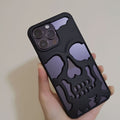 Electroplated Skull Phone Case Suitable for iPhone 17 Pro Max, Apple 16, Personalized 15, Foreign Trade 14 Protective Hard Case
