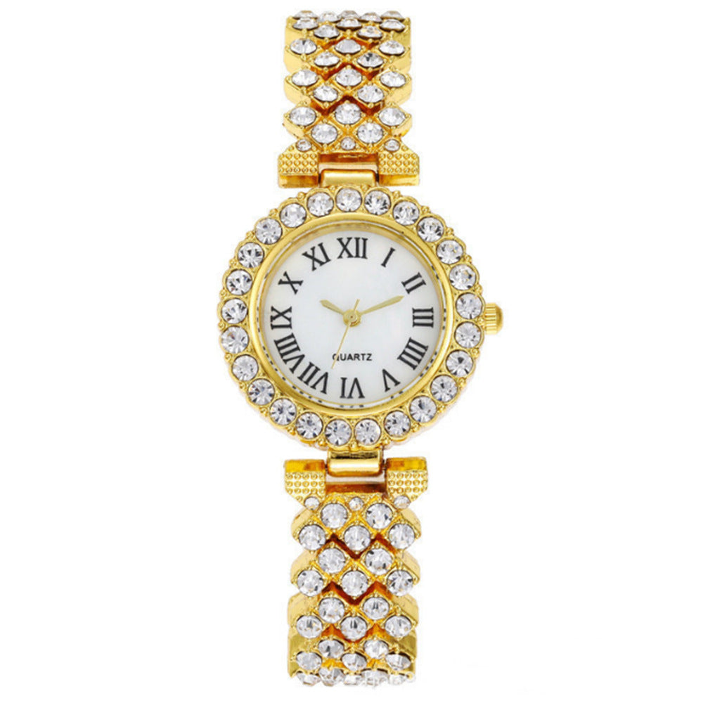 Duoduo Cross-Border Shein Popular Luxury Set Bracelet Watch with Diamonds for Women Five-Piece Gift Box Quartz Watch