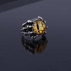 European and American Foreign Trade Jewelry Devil's Eye Dragon Claw Eagle Claw Eye Ring Personality Punk Titanium Steel Opening Retro Jewelry