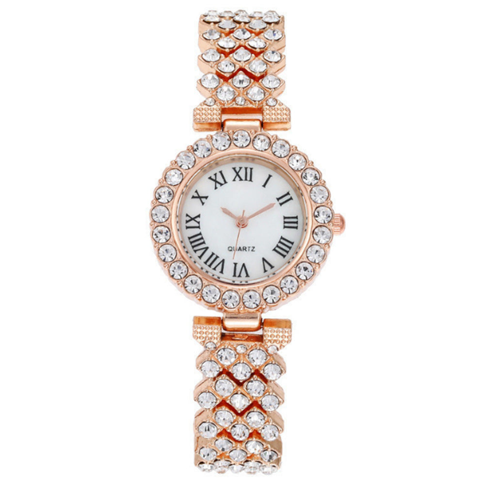 Duoduo Cross-Border Shein Popular Luxury Set Bracelet Watch with Diamonds for Women Five-Piece Gift Box Quartz Watch