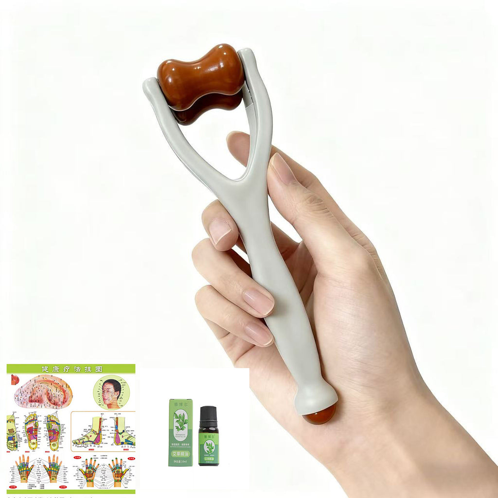 Finger Massager, Stone Roller Massage Clip, Hand Joint Meridian Dredging, Thinning and Lengthening, Finger Scraping Artifact