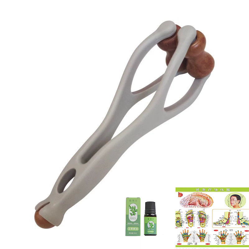 Finger Massager, Stone Roller Massage Clip, Hand Joint Meridian Dredging, Thinning and Lengthening, Finger Scraping Artifact