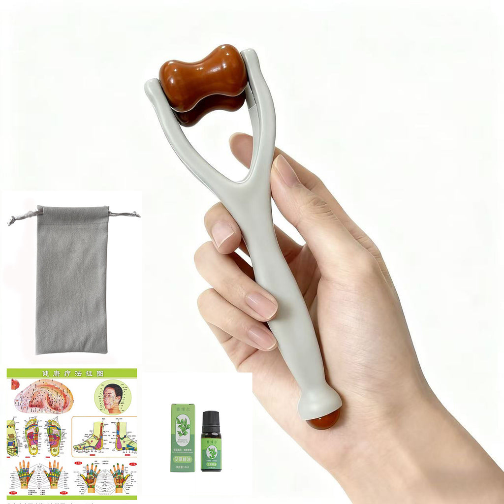 Finger Massager, Stone Roller Massage Clip, Hand Joint Meridian Dredging, Thinning and Lengthening, Finger Scraping Artifact