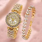 Duoduo Cross-Border Shein Popular Luxury Set Bracelet Watch with Diamonds for Women Five-Piece Gift Box Quartz Watch