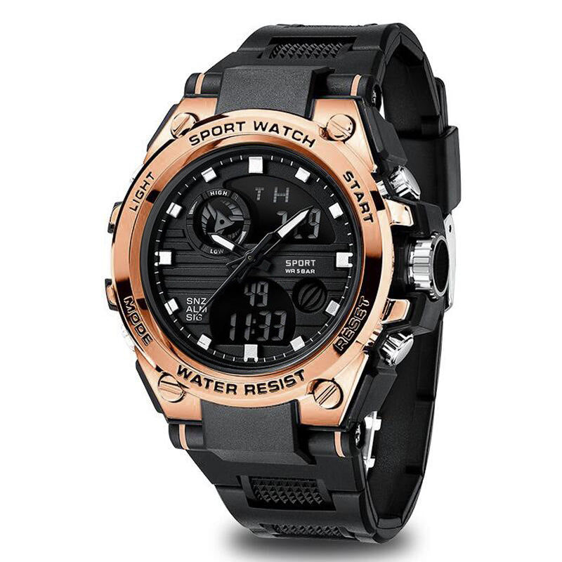 Electronic Watch for Men, Junior High School and Teenagers, Multi-Functional Sports Cross-Border Popular Men's Luminous Electronic Watch
