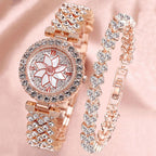 Duoduo Cross-Border Shein Popular Luxury Set Bracelet Watch with Diamonds for Women Five-Piece Gift Box Quartz Watch
