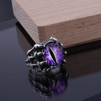 European and American Foreign Trade Jewelry Devil's Eye Dragon Claw Eagle Claw Eye Ring Personality Punk Titanium Steel Opening Retro Jewelry