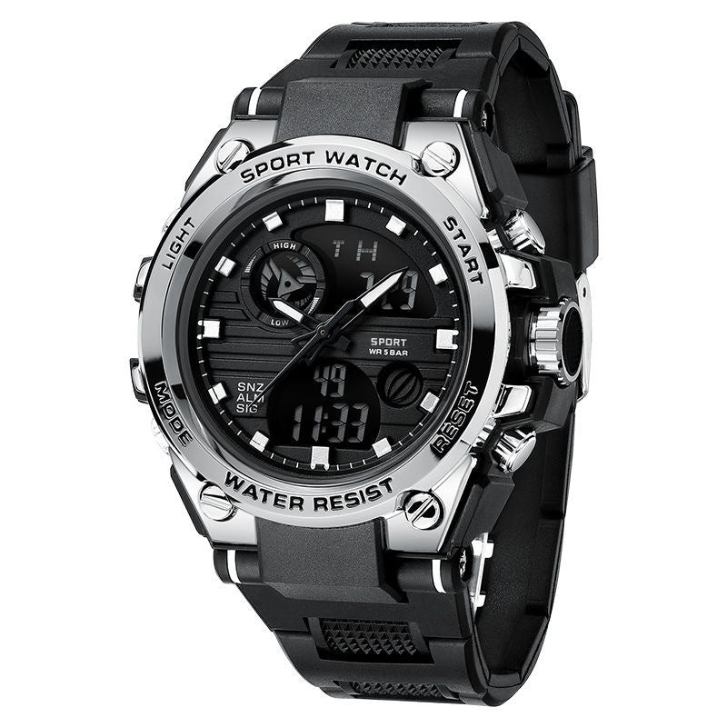 Electronic Watch for Men, Junior High School and Teenagers, Multi-Functional Sports Cross-Border Popular Men's Luminous Electronic Watch