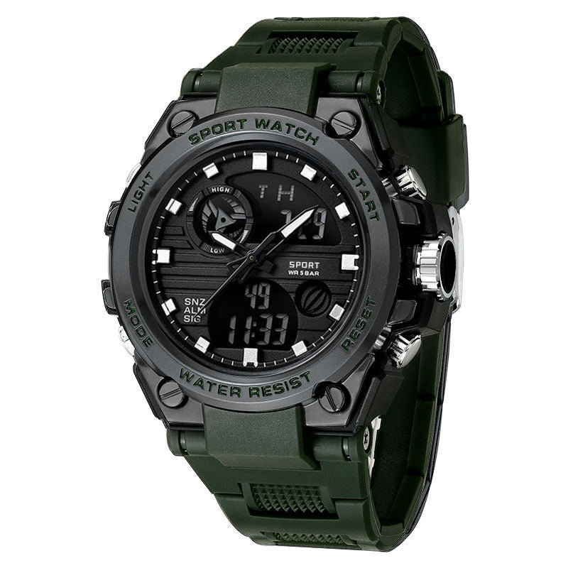 Electronic Watch for Men, Junior High School and Teenagers, Multi-Functional Sports Cross-Border Popular Men's Luminous Electronic Watch