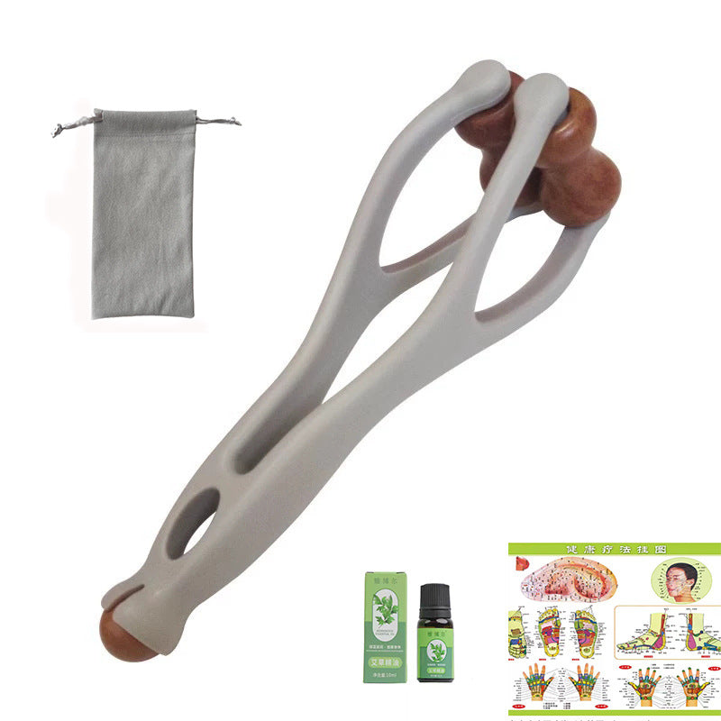 Finger Massager, Stone Roller Massage Clip, Hand Joint Meridian Dredging, Thinning and Lengthening, Finger Scraping Artifact