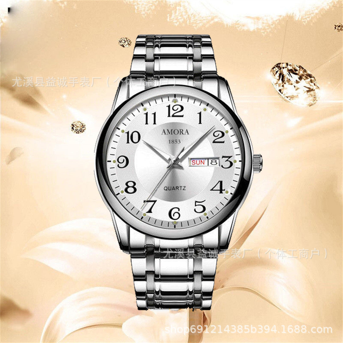 Genuine 2025 New Model Watch for Men, Fully Automatic Non-Mechanical Watch, Waterproof Stainless Steel Band, Dual Calendar Men's Watch with Luminous Feature