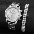 Duoduo Cross-Border Shein Popular Luxury Set Bracelet Watch with Diamonds for Women Five-Piece Gift Box Quartz Watch